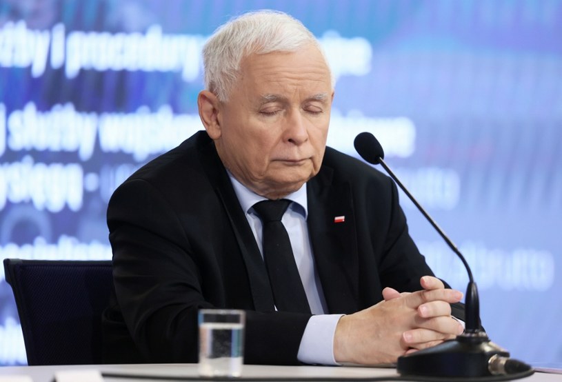 Jarosław Kaczyński na wspomnianej konferencji prasowej /Paweł Wodzyński /East News