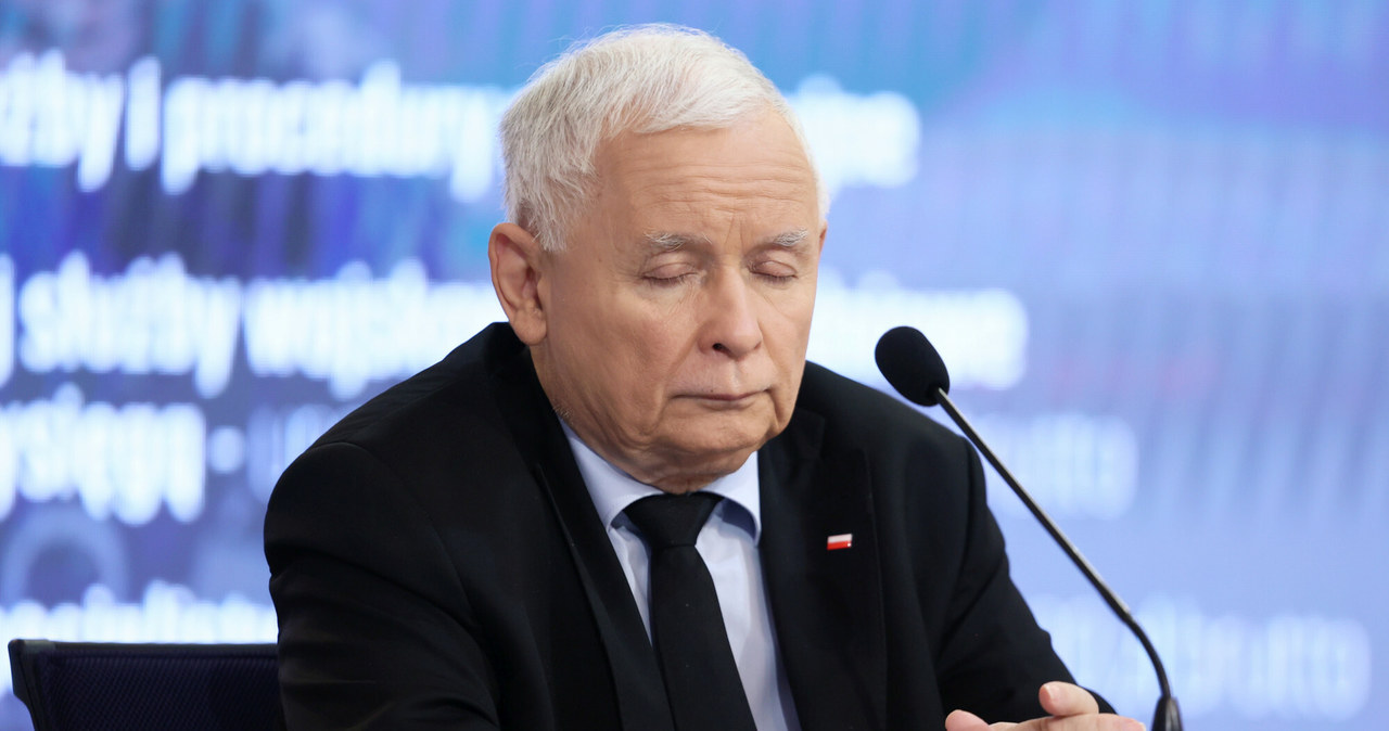 Jarosław Kaczyński na wspomnianej konferencji prasowej /Paweł Wodzyński /East News