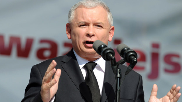 Jarosław Kaczyński podczas jednego z wyborczych wieców /Agencja FORUM