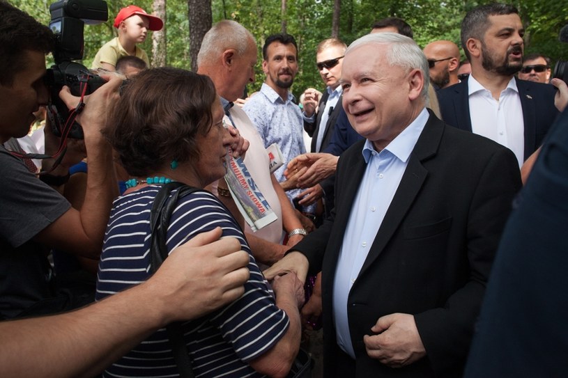Jarosław Kaczyński podczas kampanii wyborczej /Stefan Maszewski /Reporter