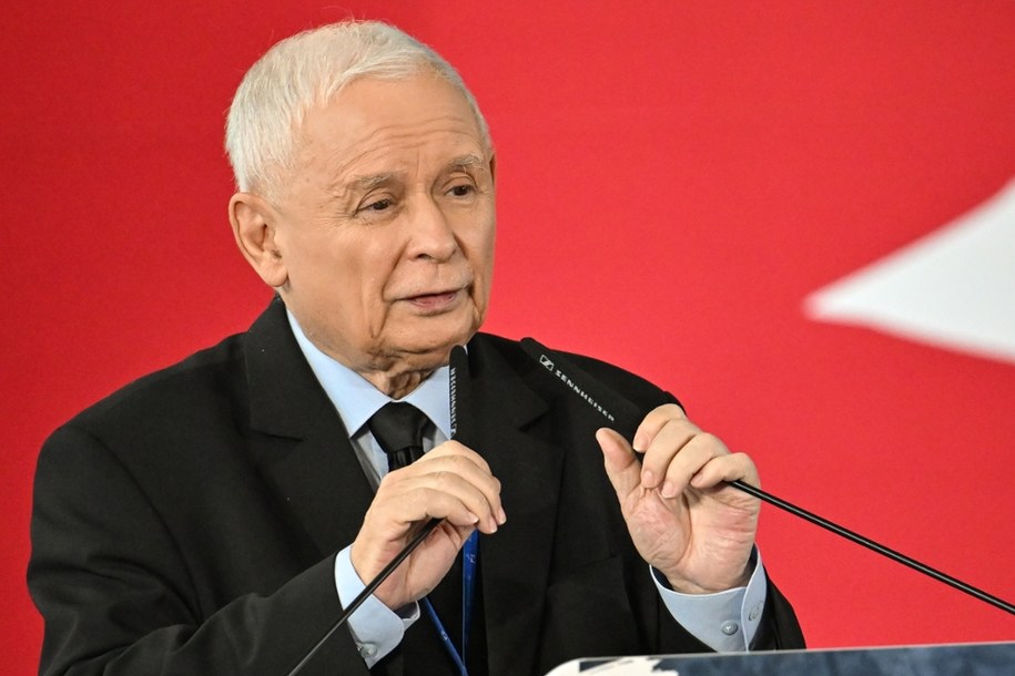 Jarosław Kaczyński podczas kongresu Prawa i Sprawiedliwości /Piotr Polak /PAP