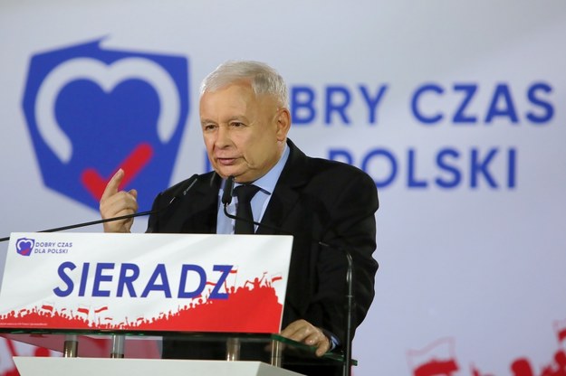 Jarosław Kaczyński podczas konwencji PiS /Tomasz Wojtasik /PAP