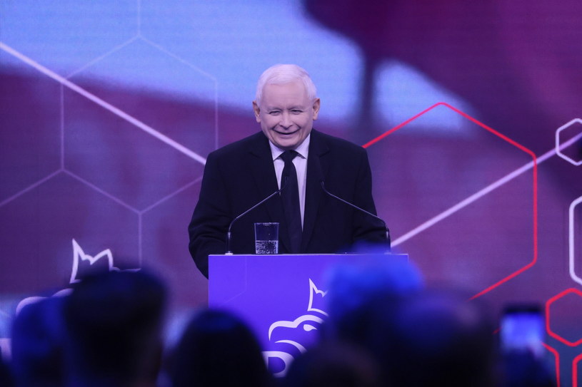 Jarosław Kaczyński podczas konwencji PiS / 	Leszek Szymański    /PAP