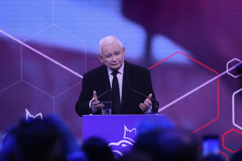 Jarosław Kaczyński podczas konwencji programowej PiS / 	Leszek Szymański    /PAP