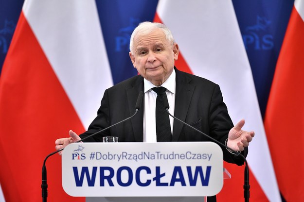 Jarosław Kaczyński podczas spotkania z mieszkańcami Wrocławia / 	Maciej Kulczyński    /PAP