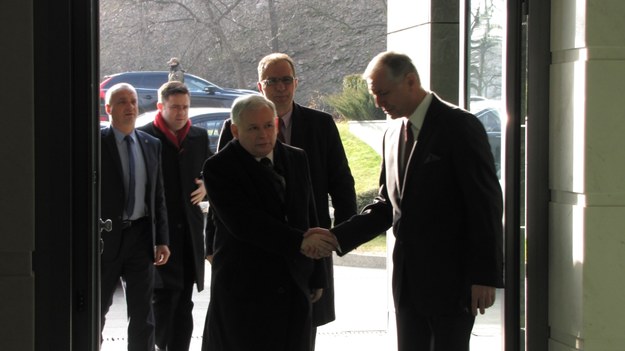 Jarosław Kaczyński przed spotkaniem Rady Bezpieczeństwa Narodowego /Monika Gosławska /RMF FM