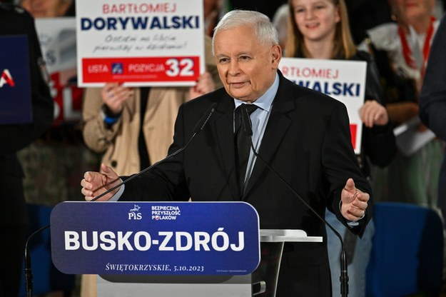 Jarosław Kaczyński w Busku-Zdroju /Piotr Nowak /PAP