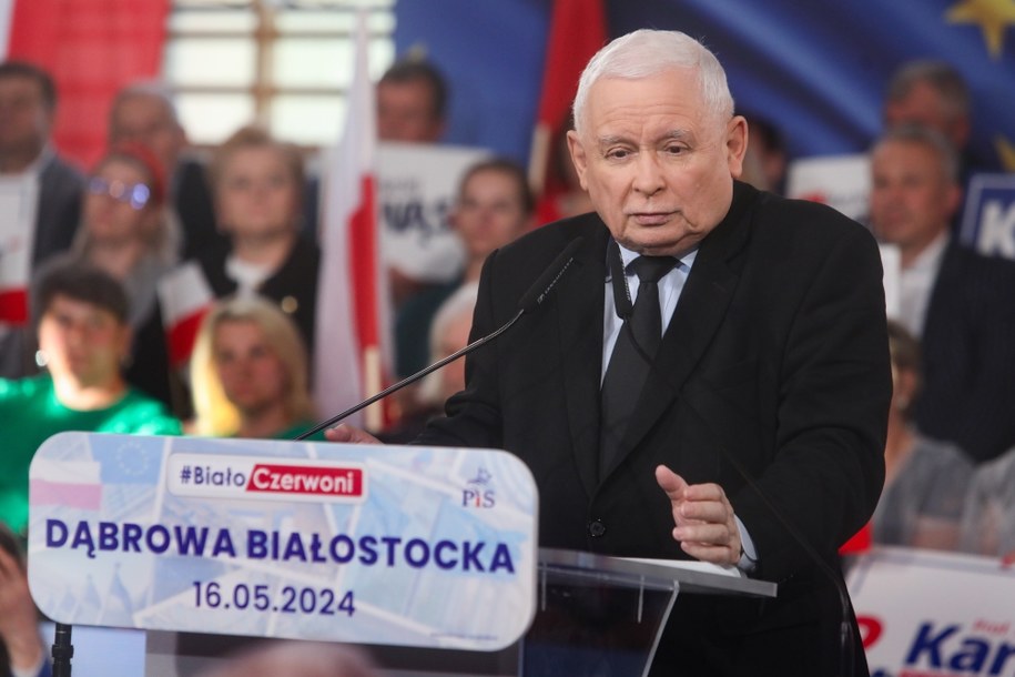 Jarosław Kaczyński w Dąbrowie Białostockiej /Artur Reszko /PAP