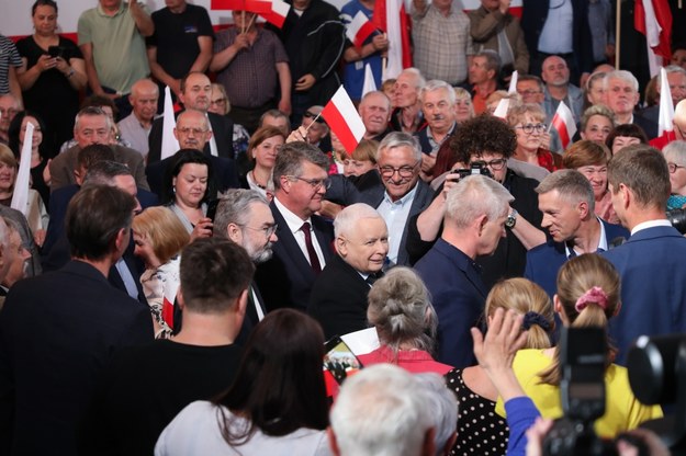 Jarosław Kaczyński w Dąbrowie Białostockiej /Artur Reszko /PAP