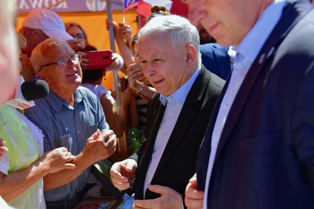 Jarosław Kaczyński w Dygowie / 	Marcin Bielecki    /PAP