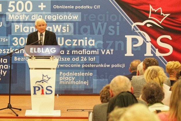 Jarosław Kaczyński w Elblągu /Tomasz Waszczuk /PAP