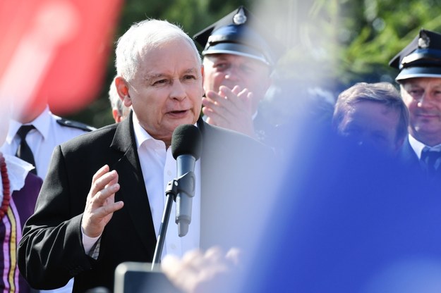 Jarosław Kaczyński w Gózdzie / 	Piotr Polak    /PAP