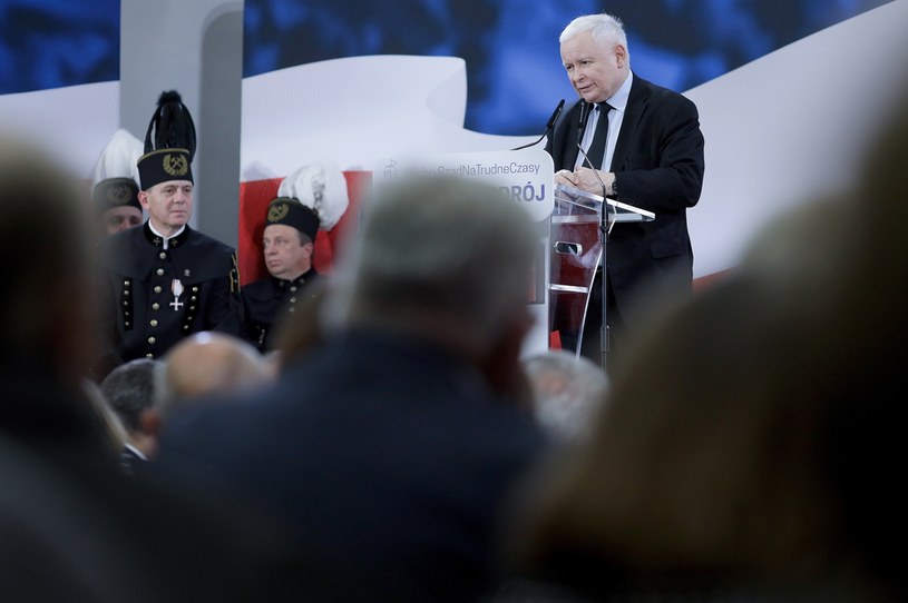 Jarosław Kaczyński w Jastrzębiu-Zdroju /Tomasz Wiktor /PAP