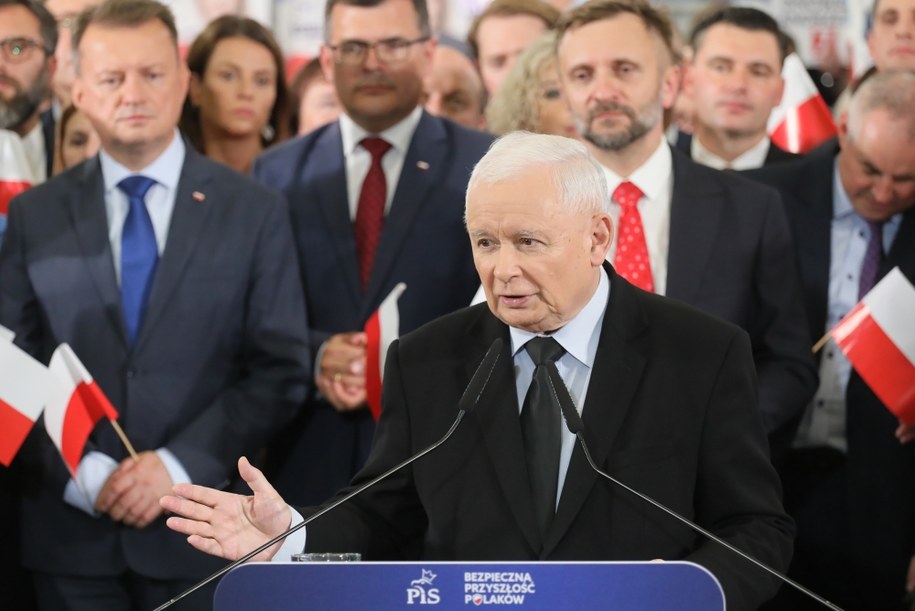 Jarosław Kaczyński w Pruszkowie /Paweł Supernak /PAP