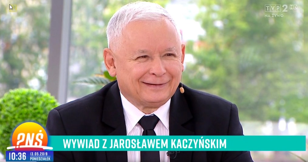 Jarosław Kaczyński w "Pytaniu na śniadanie" (screen z TVP) /materiały prasowe