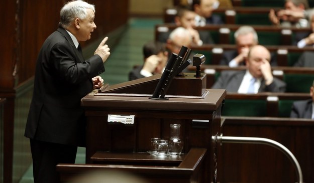 Jarosław Kaczyński w Sejmie /Tomasz Gzell /PAP