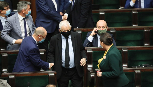 Jarosław Kaczyński w Sejmie /	Wojciech Olkuśnik /PAP