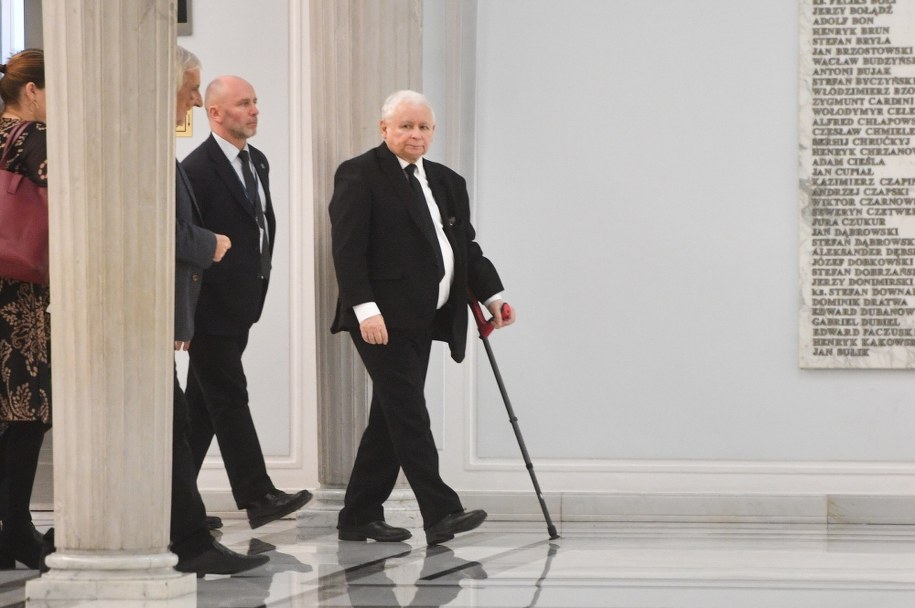 Jarosław Kaczyński w Sejmie /Radek Pietruszka /PAP