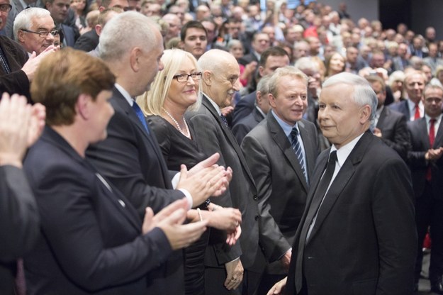Jarosław Kaczyński w trakcie inauguracji ogólnopolskiej kampanii samorządowej Prawa i Sprawiedliwości /Marek Klinski (PAP) /PAP