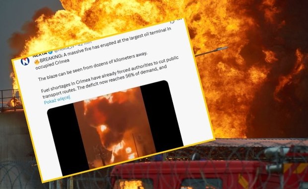 "Jaskrawo płonie terminal naftowy". Ukraiński atak na Krymie