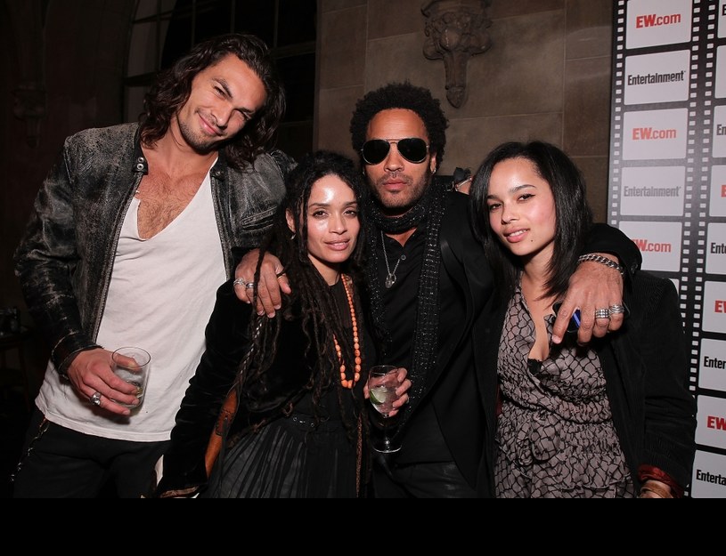 Jason Momoa, Lisa Bonet, Lenny Kravitz i Zoe Kravitz w 2010 roku /Alexandra Wyman/WireImage /Getty Images