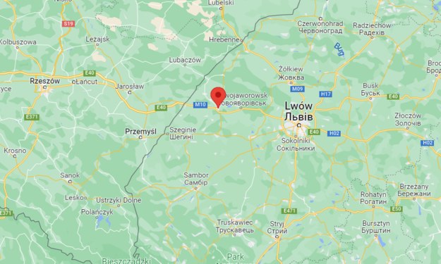 Jaworów nieopodal granicy z Polską /Zrzut ekranu