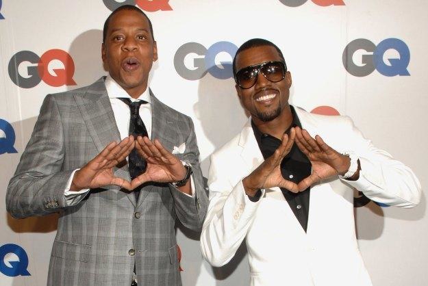 Jay-Z i Kanye West tuż po manicure fot. Rob Loud /Getty Images/Flash Press Media