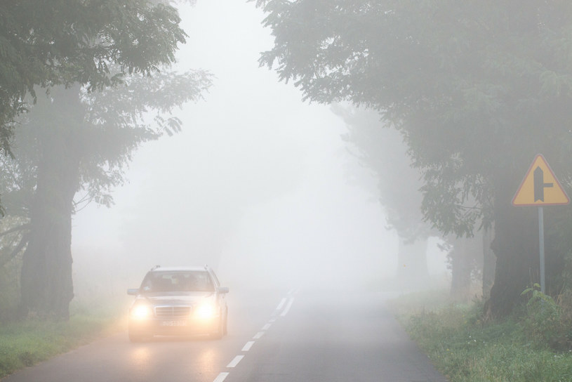 Jazda we mgle nie należy do przyjemności /Piotr Kamionka /Reporter