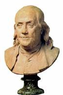 Jean Antoine Houdon, popiersie Benjamina Franklina, 1778 /Encyklopedia Internautica