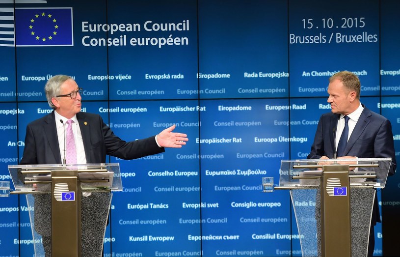 Jean-Claude Juncker i Donald Tusk /EMMANUEL DUNAND /AFP