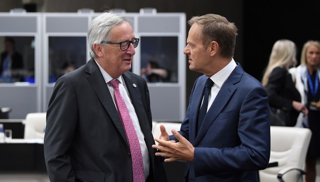 Jean-Claude Juncker i Donald Tusk /DIMITAR DILKOFF / POOL /PAP/EPA