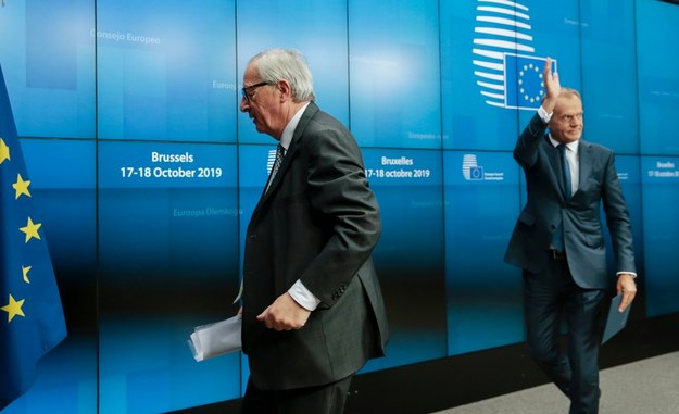 Jean-Claude Juncker i Donald Tusk /OLIVIER HOSLET /PAP/EPA
