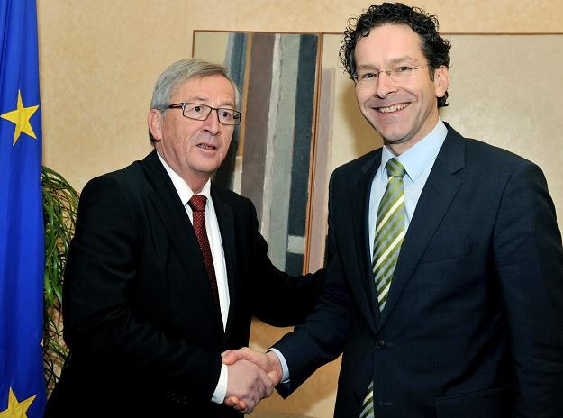 Jean-Claude Juncker (L) i Jeroen Dijsselbloem /AFP
