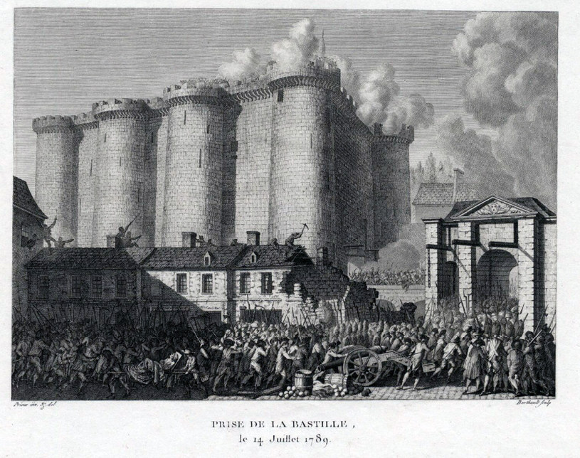 Jean-Louis Prieur (1759-1795) "Zdobycie Bastylii 14 lipca 1789 r." /Biblioteka Narodowa