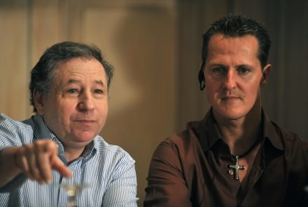 Jean Todt (z lewej) z Michaelem Schumacherem. /AFP