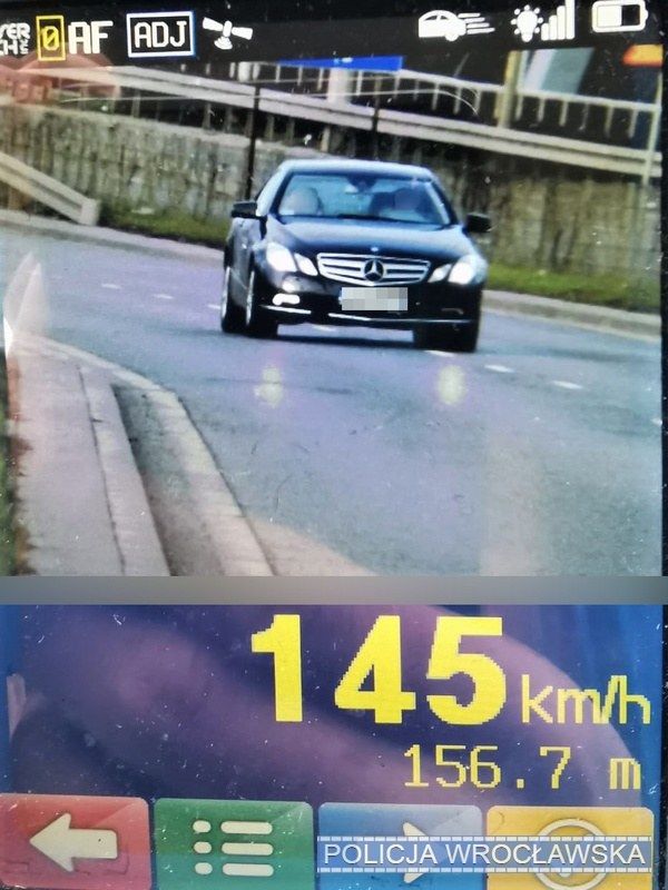 Jechał o prawie 100 km/h za szybko /KMP Wrocław /