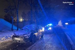 Jechała zaśnieżonym autem, bez lusterka. W organizmie miała 3 promile