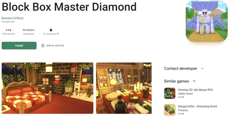 Jeden z klonów gry Minecraft w sklepie Google Play /Kaspersky /materiał zewnętrzny