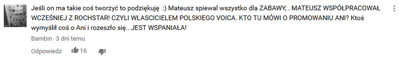 Jeden z komentarzy, sugerujących, że Grędziński nie wygrał uczciwie /