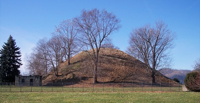 Jeden z kurhanów pogrzebowych w Zachodniej Wirginii /Wikimedia Commons /domena publiczna