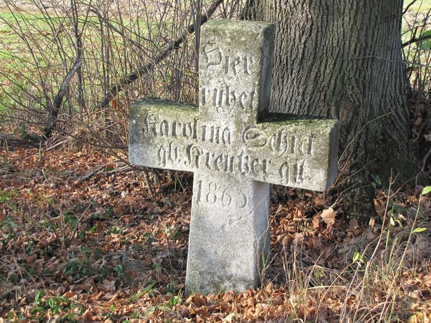 Jeden z nagrobków na cmentarzu w Nowym Bruśnie /Krzysztof Kot /RMF FM