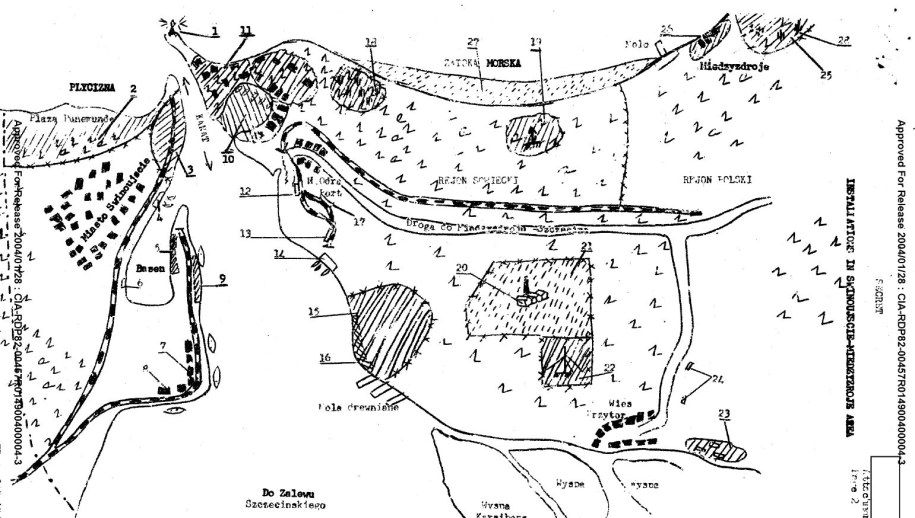 Jeden z planów narysowanych przez "Sputnika" /Muzeum Obrony Wybrzeża, Fort Gerharda w Świnoujściu /