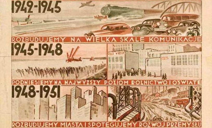 Jeden z przedwojennych plakatów kreślił wizję modernizacji II RP. Gdyby nie wojna te wszystkie rzeczy można byłoby osiągnąć /Przedwojenna Polska /Facebook
