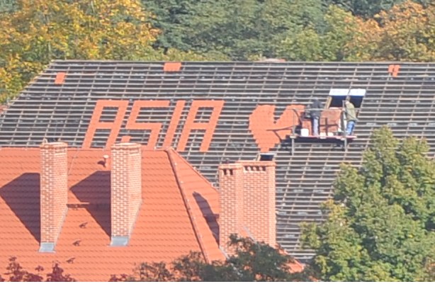 Jeden z ułożonych napisów /Michał Fit /RMF FM