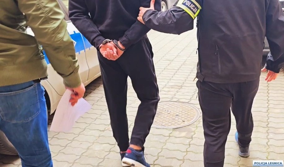 Jeden z zatrzymanych mężczyzn /KPP Legnica /Policja