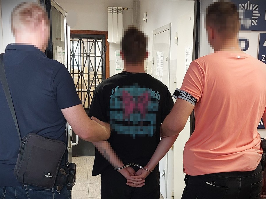 Jeden z zatrzymanych mężczyzn /