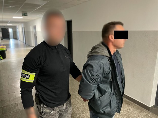 Jeden z zatrzymanych złodziei samochodowych /Policja Lublin /Policja