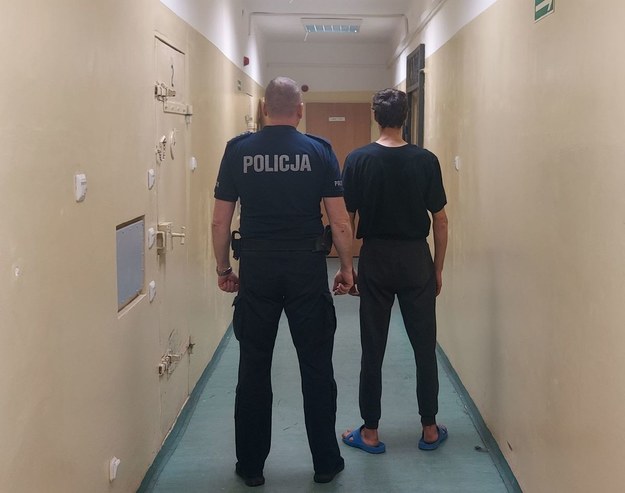 Jeden z zatrzymanych /KPP Łęczyca /Policja