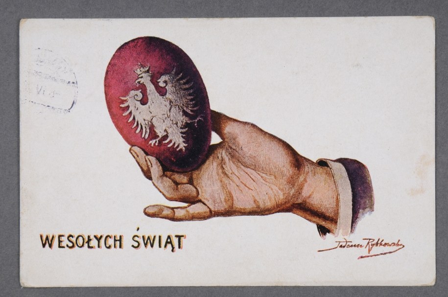Jedna z archiwalnych kartek wielkanocnych /Muzeum Hymnu Narodowego /Archiwum prywatne