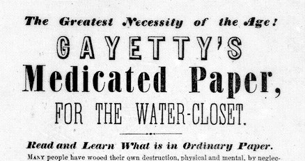 Jedna z pierwszych reklam papieru Josepha Gayetty'ego /Joseph Gayetty  /domena publiczna